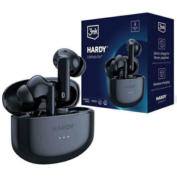 3MK Hardy LifePods Pro - Bluetooth 5.3 - Ασύρματα ακουστικά για Κλήσεις / Μουσική - Black