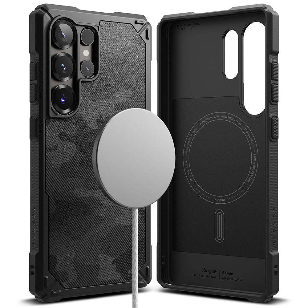 Ringke Samsung Galaxy S25 Ultra Rugged Gear Magnetic Σκληρή Θήκη TPU με MagSafe - Camo Black