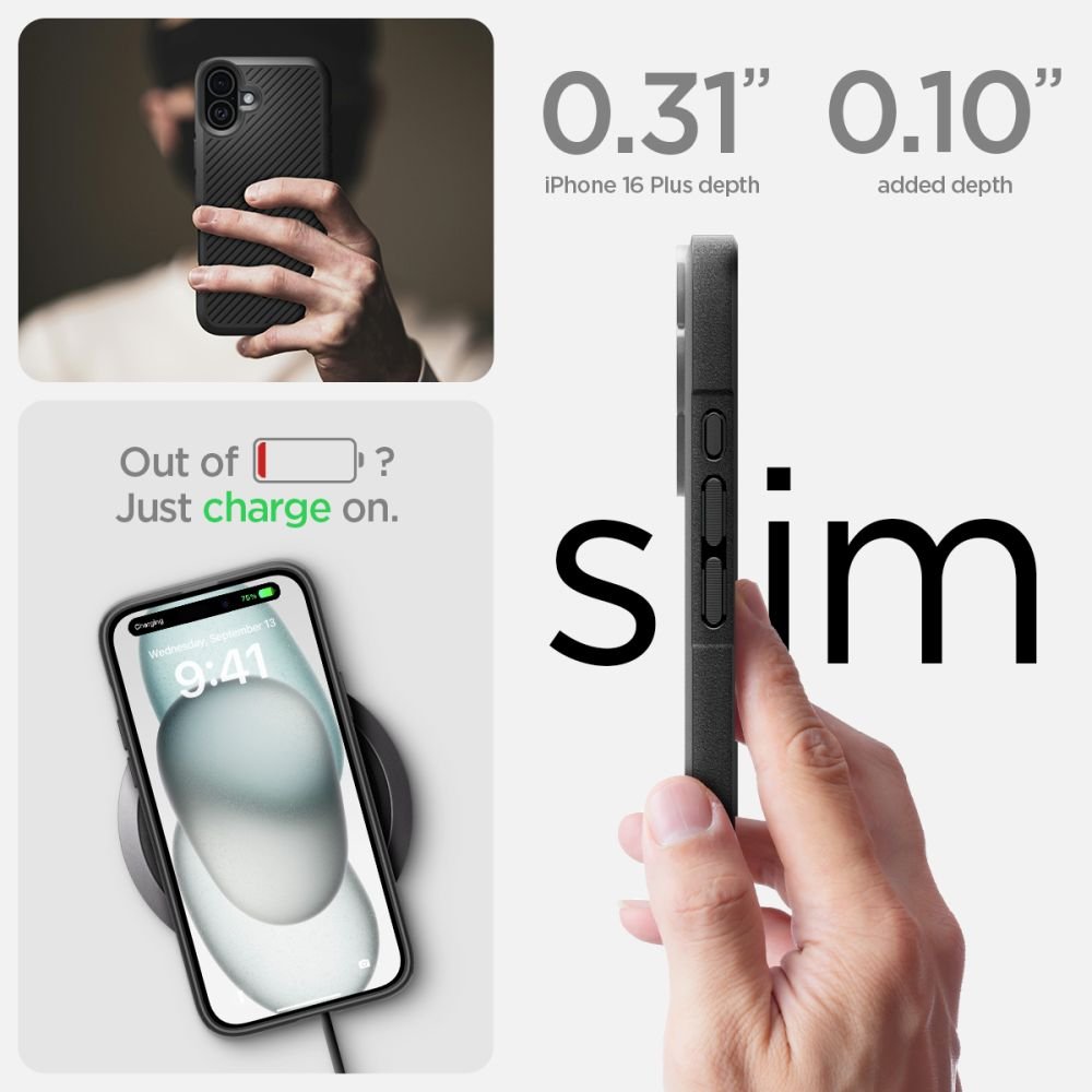Spigen iPhone 16 Θήκη TPU Core Armor - Matte Black