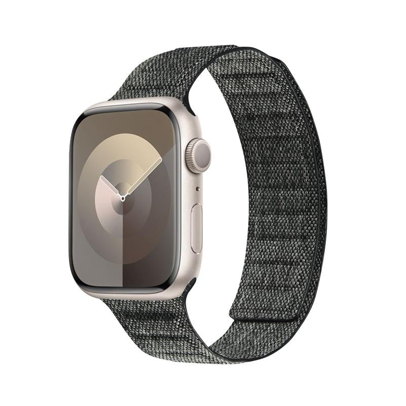 Crong Λουράκι Apple Watch 4/5/6/7/8/9/10/11 - SE (1/2/3) - ULTRA (1/2/3) - 44/45/46/49mm από Νάιλον - Melange - Black Melange