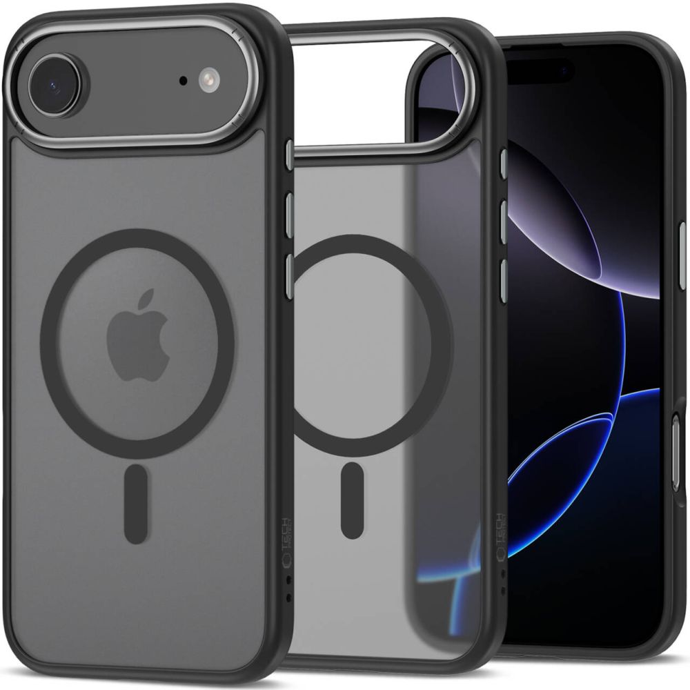 Tech-Protect iPhone Air MagEdge - Σκληρή Θήκη με Πλαίσιο Σιλικόνης και MagSafe - Matte Black / Gunmetal
