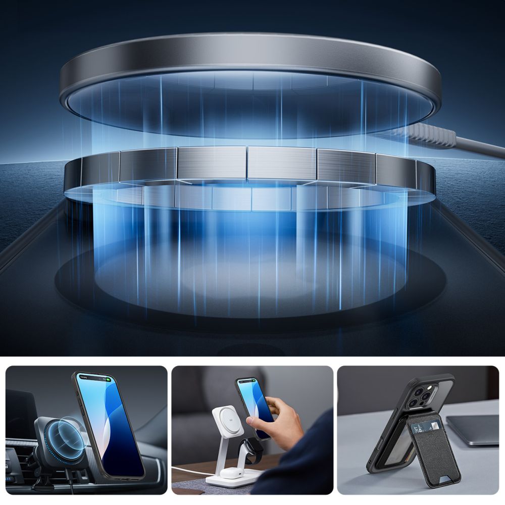 ESR iPhone 16 Pro - Classic Pro Halolock - Σετ με 1 Αντιχαρακτικό Γυαλί Οθόνης και Θήκη MagSafe - Frosted Black