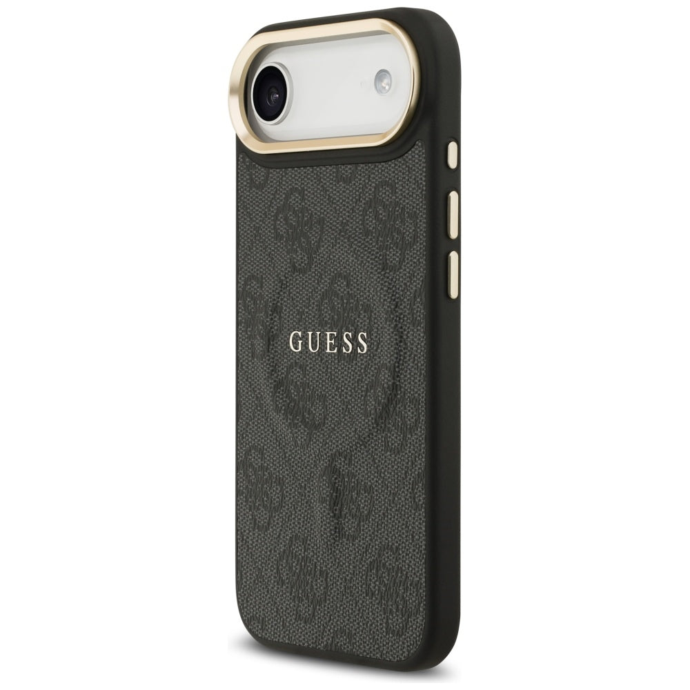 Guess iPhone Air - 4G PU Classic Logo MagSafe - Σκληρή Θήκη με Πλαίσιο Σιλικόνης και Επένδυση Οικολογικού Δέρματος - Black - GUHMP17MP4MSEGCK