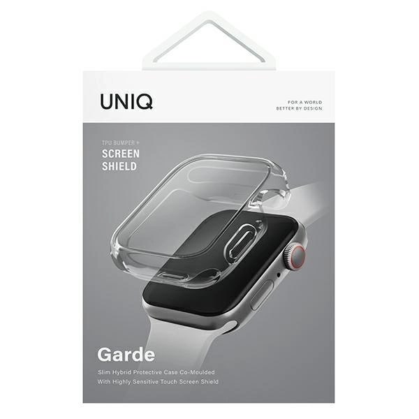 Uniq Θήκη Apple Watch 7 / 8 / 9 - 41 mm Garde Hybrid 360 - Διάφανη
