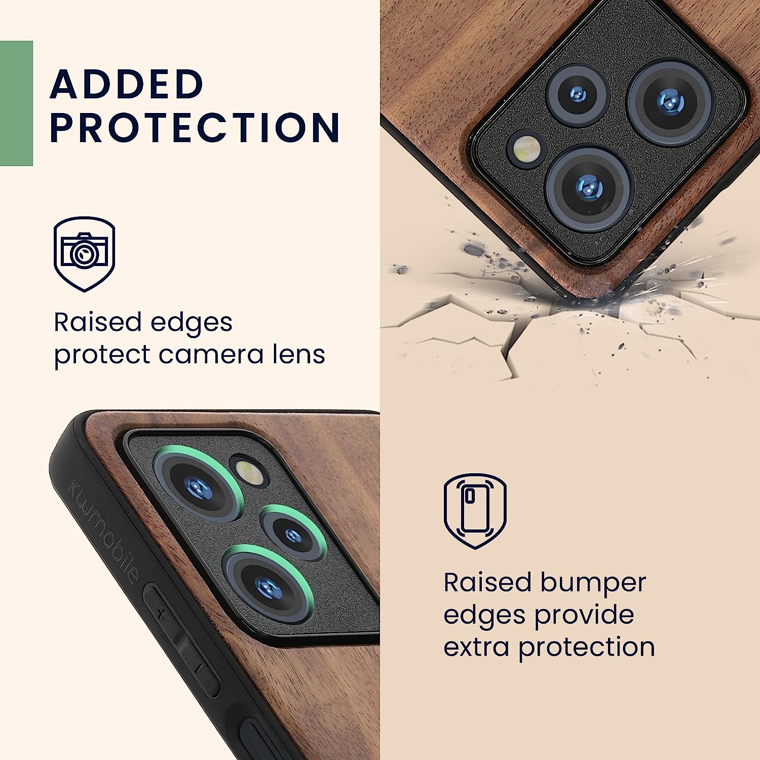 KW Xiaomi Poco X5 Pro 5G Θήκη από Φυσικό Ξύλο - Design Compass Vintage - Dark Brown - 60900.01