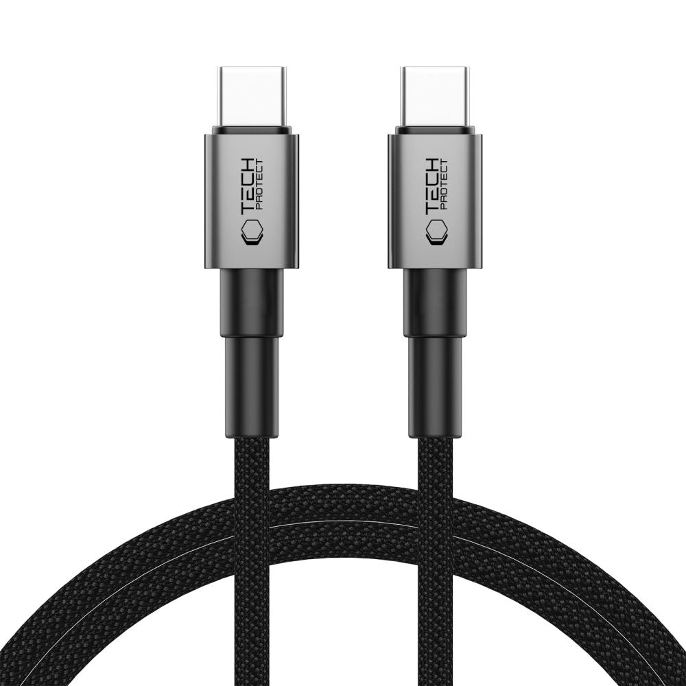 Tech-Protect UltraBoost DNA PD100W 5A - Καλώδιο Δεδομένων και Φόρτισης Type-C to Type-C - 1m - Iron Grey