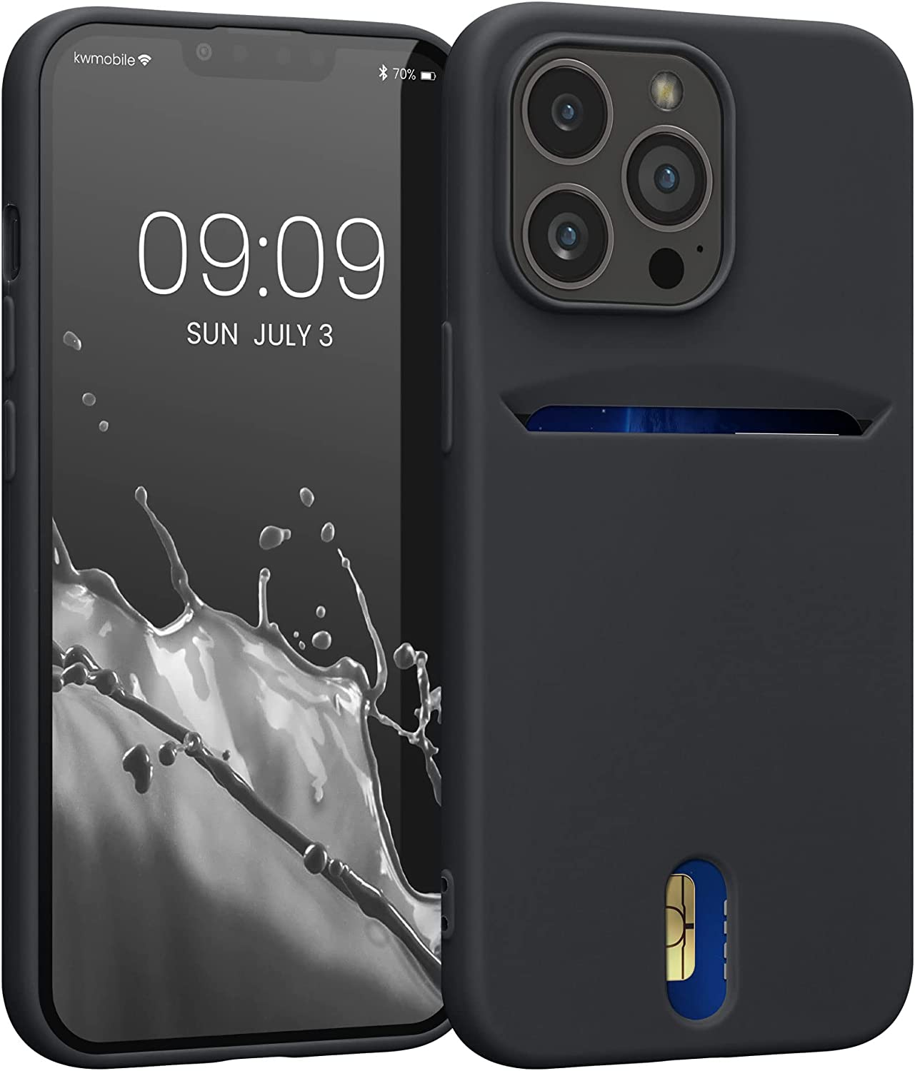 KW iPhone 13 Pro Θήκη Σιλικόνης TPU - Black - 57749.01
