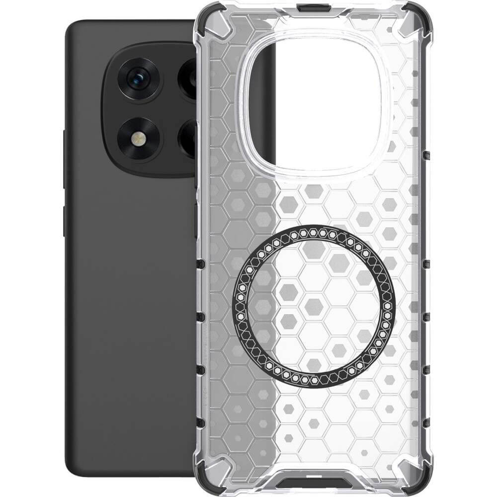 Techsuit Xiaomi Redmi Note 14 Pro 5G / Poco X7 Honeycomb Shield MagSafe Σκληρή Θήκη με Πλαίσιο Σιλικόνης - White