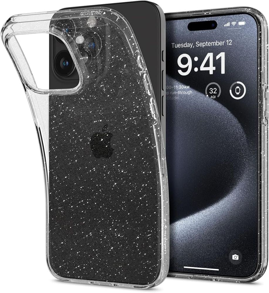 Spigen iPhone 15 Pro Liquid Crystal Θήκη Σιλικόνης - Glitter Crystal