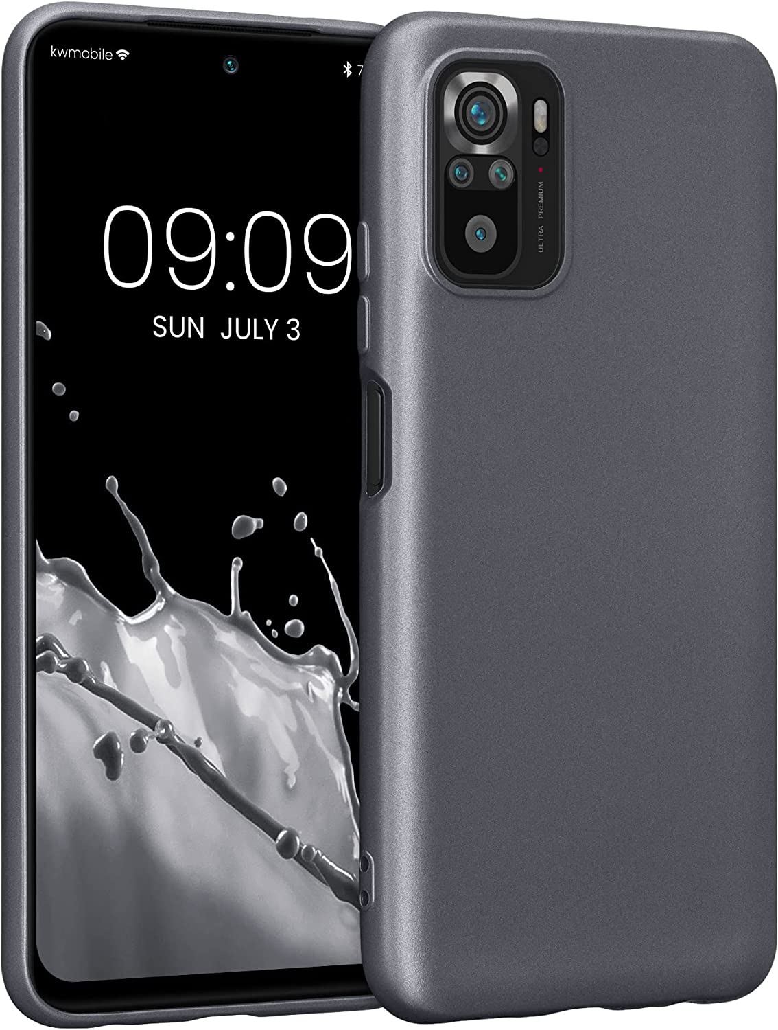 KW Xiaomi Redmi Note 10 / Note 10s / Poco M5s Θήκη Σιλικόνης TPU - Metallic Grey - 57280.232