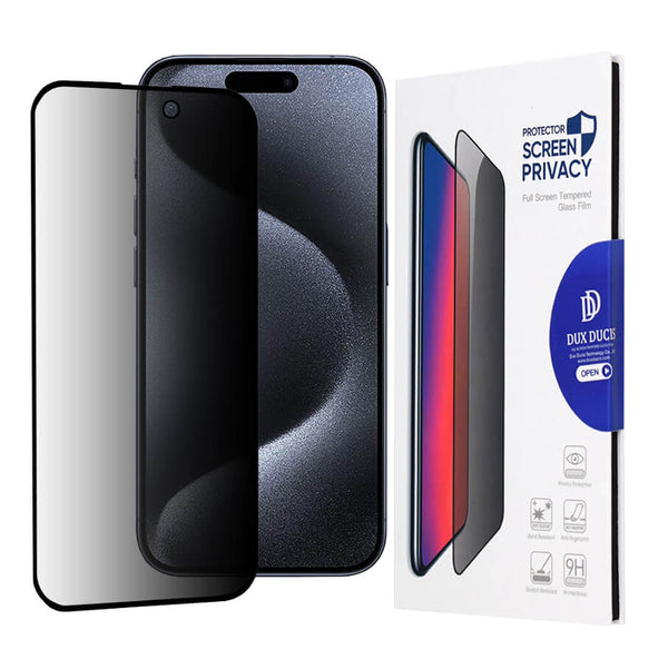 Dux Ducis iPhone 15 Pro 2.5D Glass Privacy 9H Full Screen Αντιχαρακτικό Γυαλί Οθόνης - Black