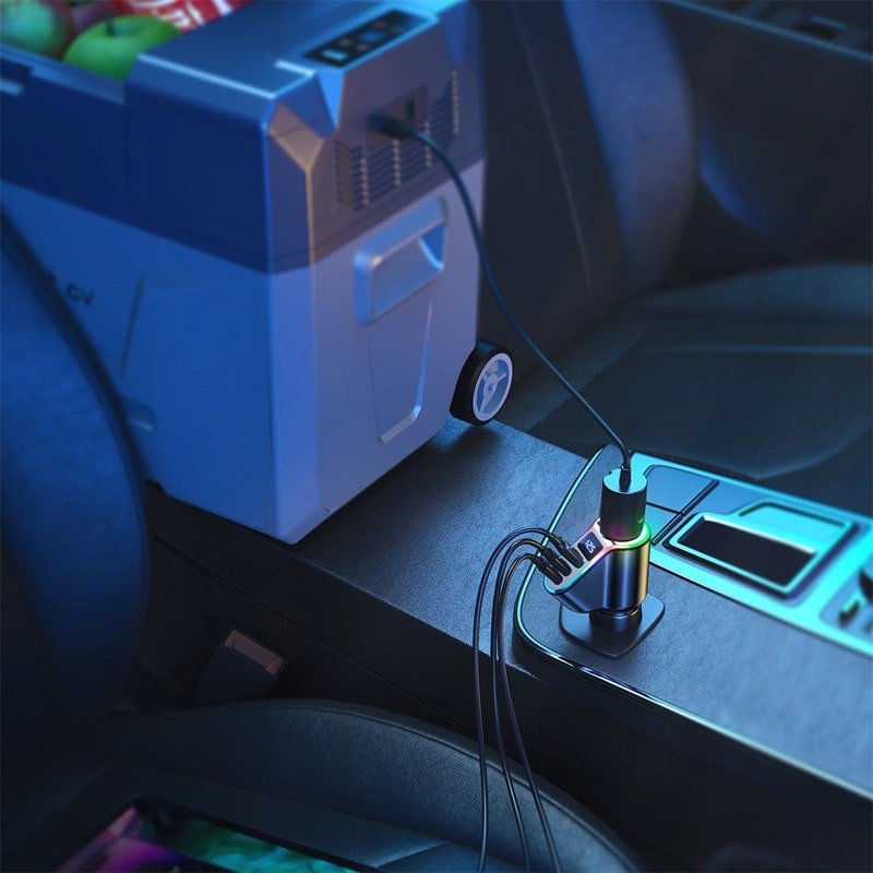 Joyroom JR - CL21 4in1 PD 150W Φορτιστής Αυτοκινήτου με 1 Θύρα USB και 2 Θύρες Type - C - Black