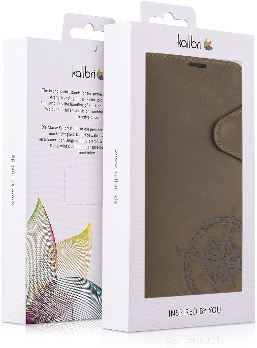 Kalibri Xiaomi 11T / 11T Pro Θήκη Πορτοφόλι Stand από Γνήσιο Δέρμα - Design Navigational Compass - Brown - 56315.01