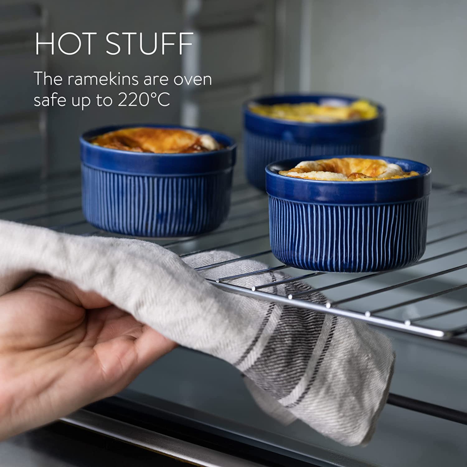 Navaris Σετ με 6 Φόρμες Ramekin - Dark Blue - 55218.06.17