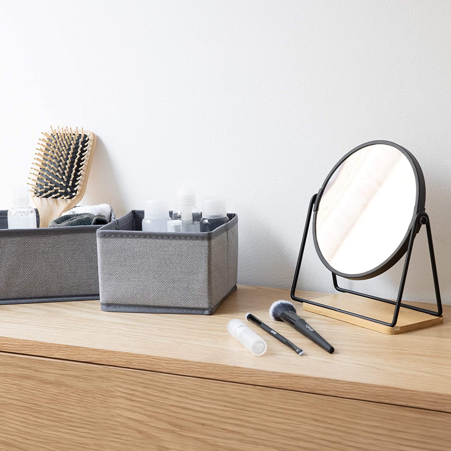 Navaris Σετ με 6 Υφασμάτινα Κουτιά Αποθήκευσης - Grey - 49052.06.22