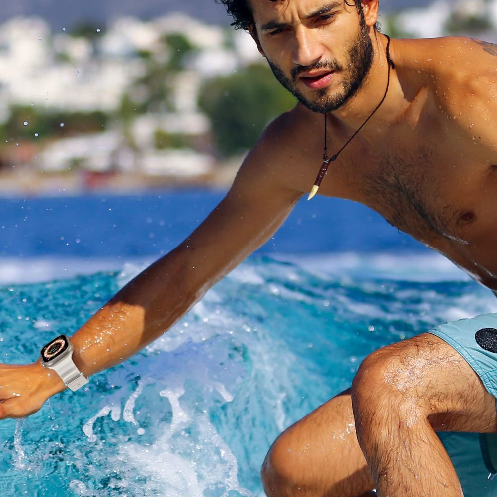 Tech-Protect Λουράκι Apple Watch 8/9/10/11 - SE (1/2/3) - Ultra (1/2/3) – 44/45/46/49mm IconBand Pro Λαστιχένιο - Beige