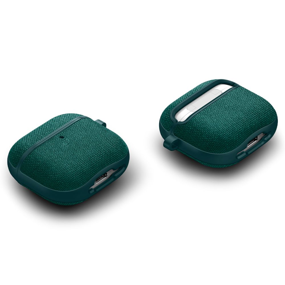 Spigen AirPods 4 Θήκη Urban Fit από Σιλικόνη και Ύφασμα - Midnight Green