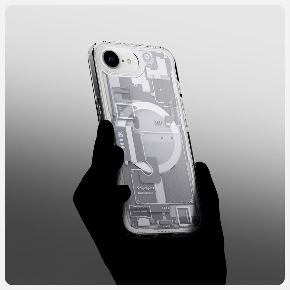 Spigen iPhone 16e Ultra Hybrid Mag Σκληρή Θήκη με Πλαίσιο Σιλικόνης Και MagSafe - Zero One White