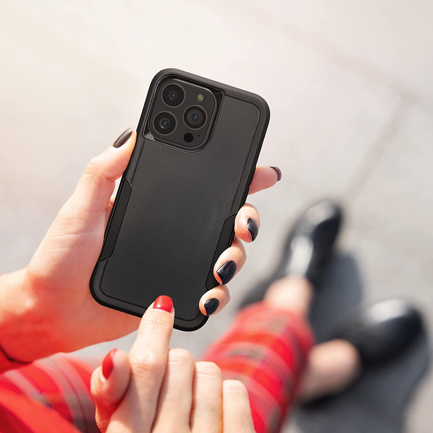 KW iPhone 13 Pro Shockproof Hybrid Σκληρή Θήκη με Πλαίσιο Σιλικόνης TPU - Black - 59199.01