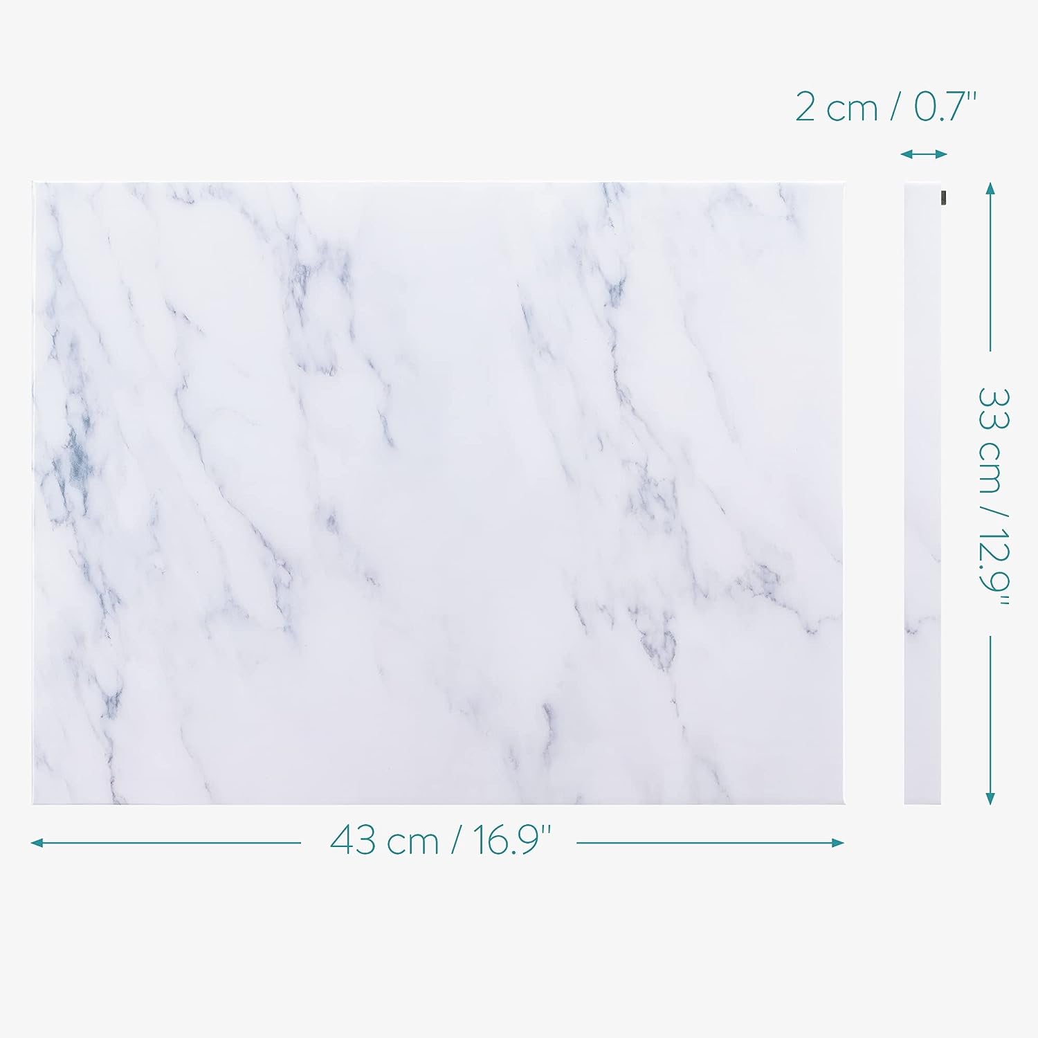 Navaris Μαγνητικός Πίνακας Ανακοινώσεων - 43 x 33 cm - White Marble - 55876.02