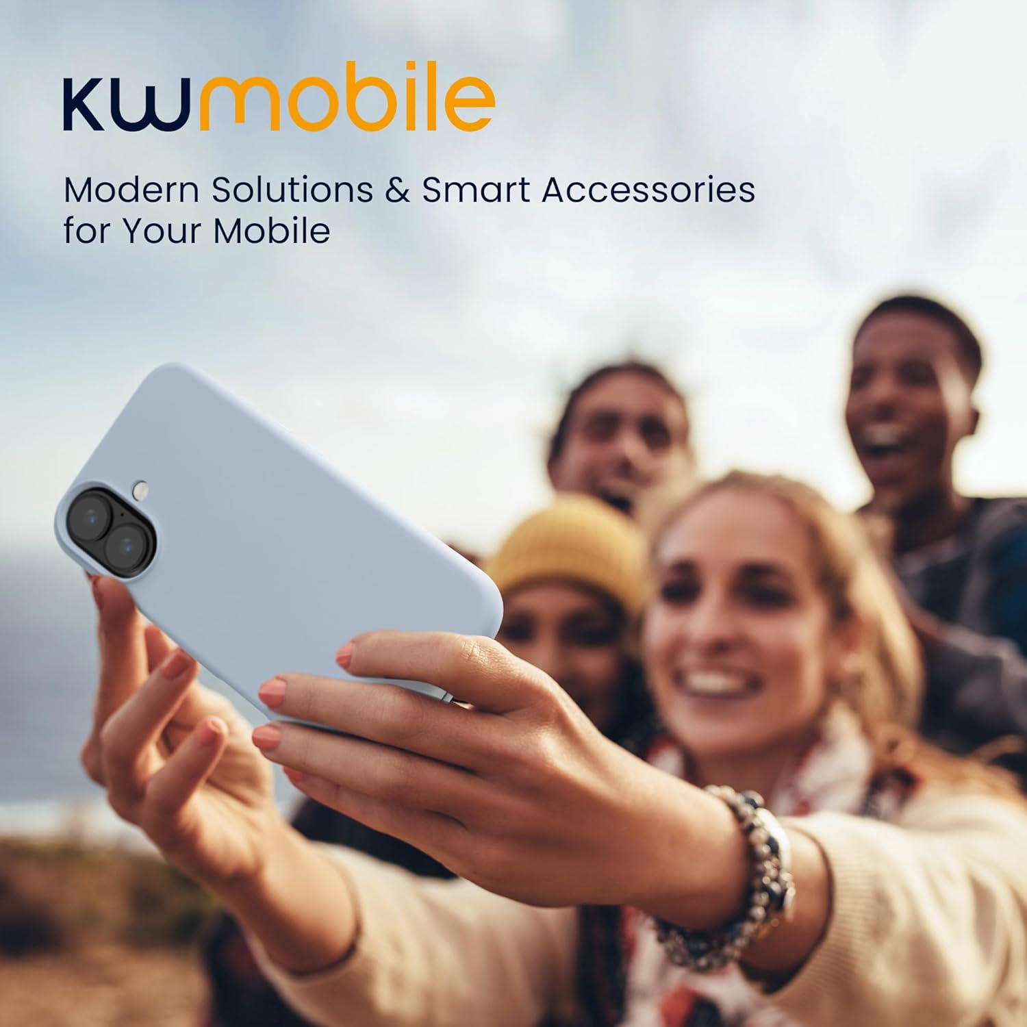 KW iPhone 16 Θήκη Σιλικόνης Rubberized TPU - Light Blue Matte