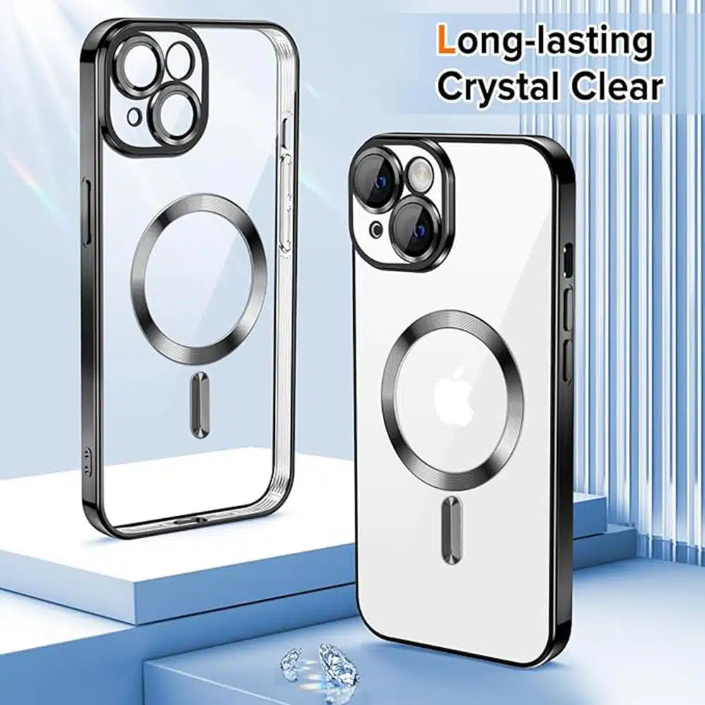 Techsuit iPhone 15 - Luxury Crystal MagSafe - Θήκη Σιλικόνης - Black