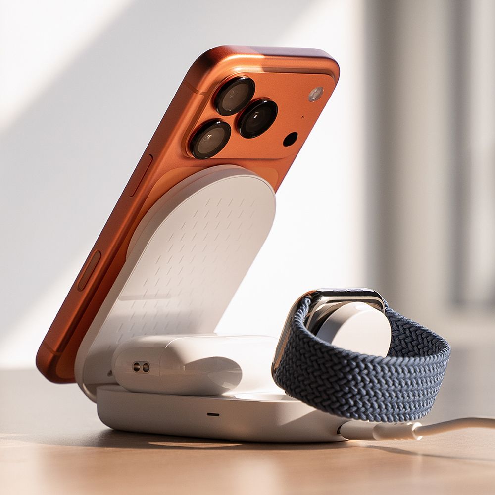 Ringke 3in1 Αναδιπλούμενος Ασύρματος MagSafe Φορτιστής 25W QI2.2 - White