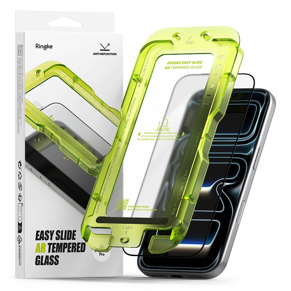 Ringke iPhone 17 Pro - Αντιχαρακτικό Γυαλί Οθόνης Aντιανακλαστική Eπίστρωση - Easy Slide Anti - Reflective - Black