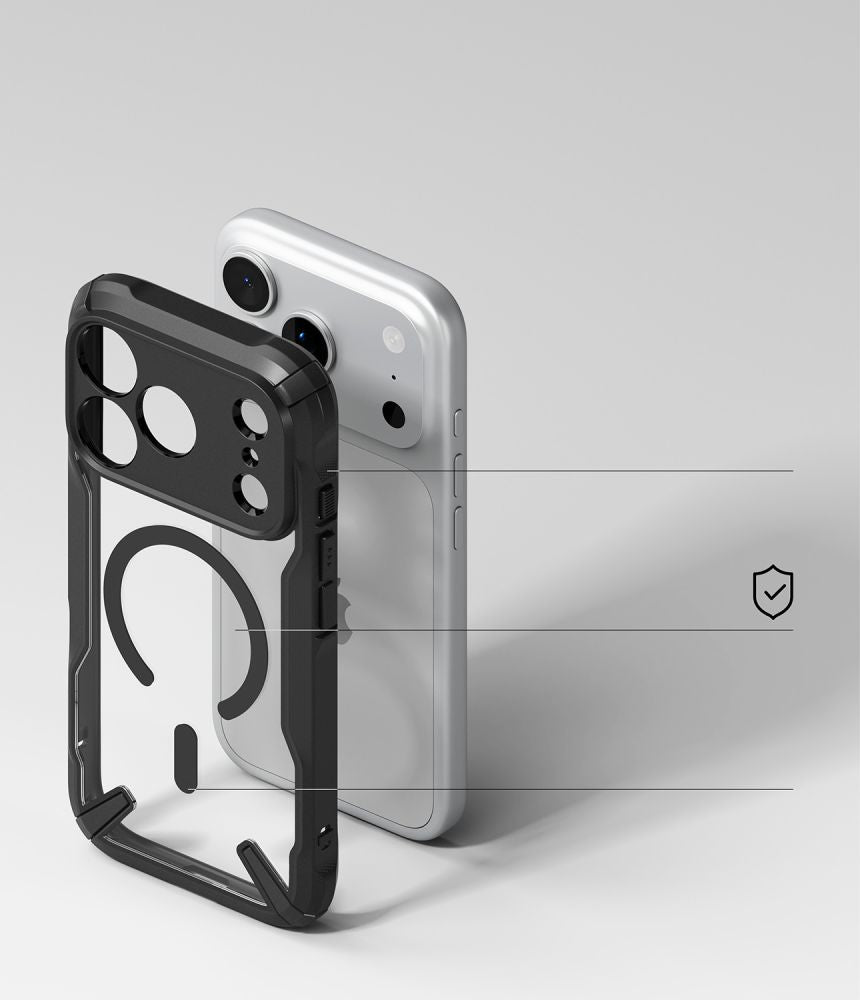 Ringke iPhone 18 Pro / iPhone 17 Pro - Σκληρή Θήκη με Πλαίσιο Σιλικόνης MagSafe - Fusion X Magnetic - Black