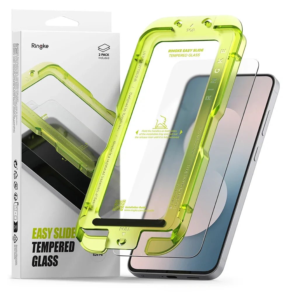 Ringke Samsung Galaxy S25 FE - Easy Slide - Case Friendly Αντιχαρακτικό Γυαλί Οθόνης - 2 Τεμάχια - Clear
