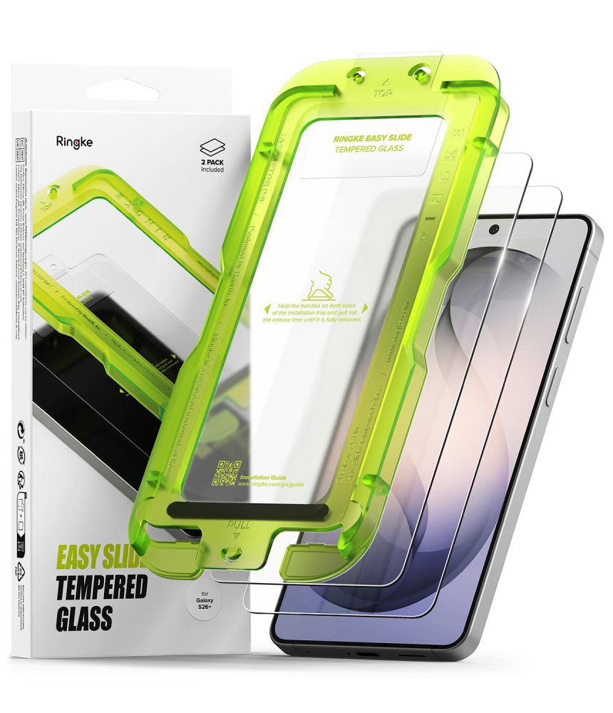 Ringke Samsung Galaxy S26 Plus - Case Friendly Αντιχαρακτικό Γυαλί Οθόνης - 2 Τεμάχια - Easy Slide - Clear