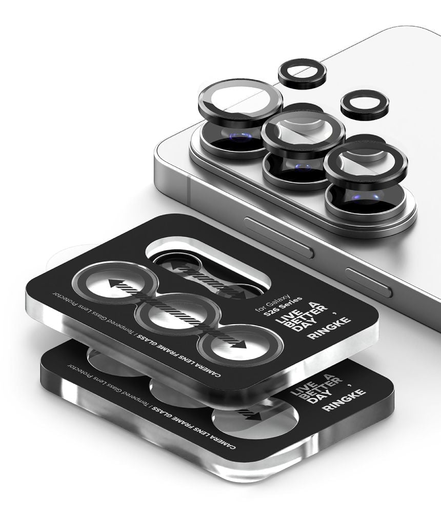 Ringke Samsung Galaxy S26 Ultra - Αντιχαρακτικό Γυαλί για την Κάμερα - Camera Frame - 2 Τεμάχια - Black