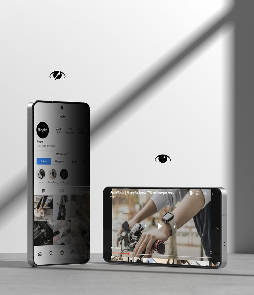 Ringke Samsung Galaxy S26 Ultra - Case Friendly Αντιχαρακτικό Γυαλί Οθόνης - Easy Slide - 2 Τεμάχια - Privacy