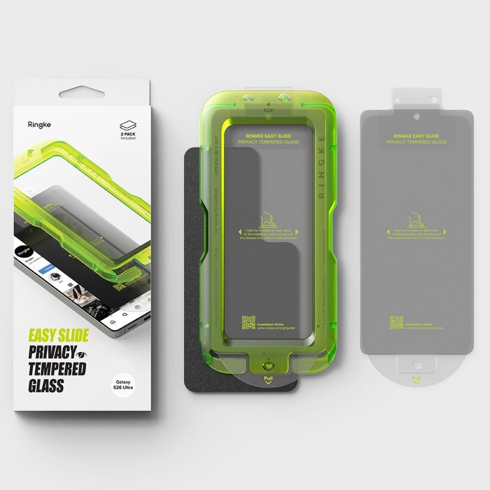 Ringke Samsung Galaxy S26 Ultra - Case Friendly Αντιχαρακτικό Γυαλί Οθόνης - Easy Slide - 2 Τεμάχια - Privacy
