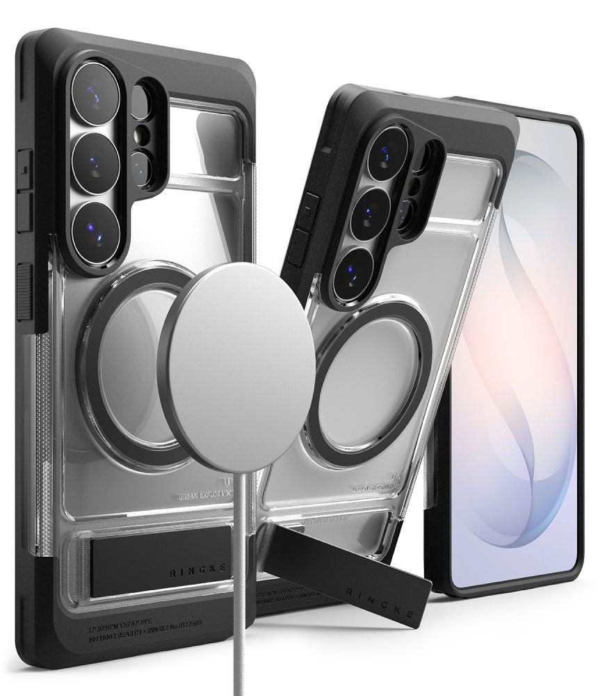 Ringke Samsung Galaxy S26 Ultra - Σκληρή Θήκη με Πλαίσιο Σιλικόνης - UX Magnetic MagSafe - Black / Clear