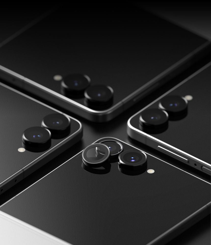 Ringke Samsung Galaxy Z Flip8 - Αντιχαρακτικό Γυαλί για την Κάμερα - Camera Frame - 2 Τεμάχια - Black
