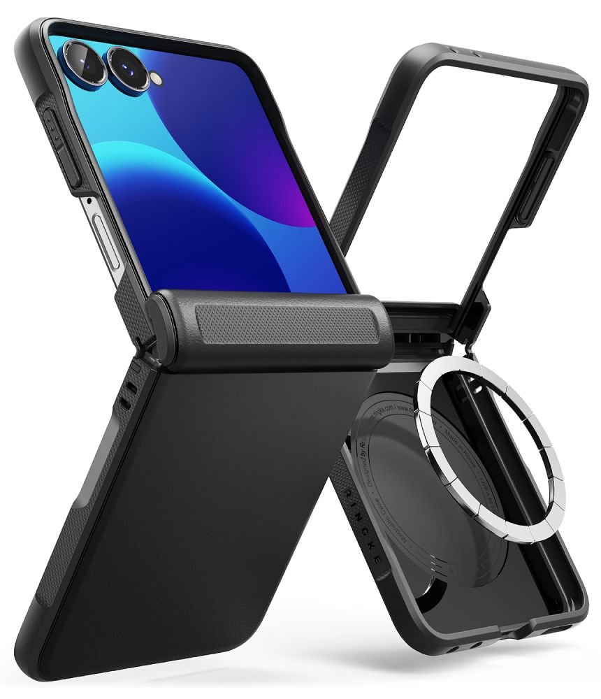 Ringke Samsung Galaxy Z Flip8 - Σκληρή Θήκη με Πλαίσιο Σιλικόνης και MagSafe - Onyx Flap Magnetic - Black