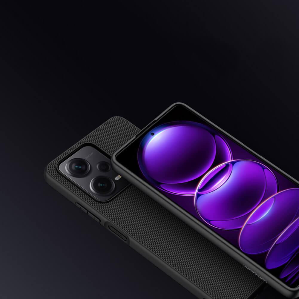 Nillkin Xiaomi Redmi Note 12 Pro+ Textured Case Σκληρή Θήκη με Πλαίσιο Σιλικόνης - Black