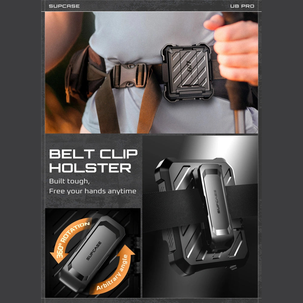 Supcase Samsung Galaxy Z Flip7 - Unicorn Beetle Pro - Σκληρή Θήκη με Προστασία Οθόνης και Stand - Black