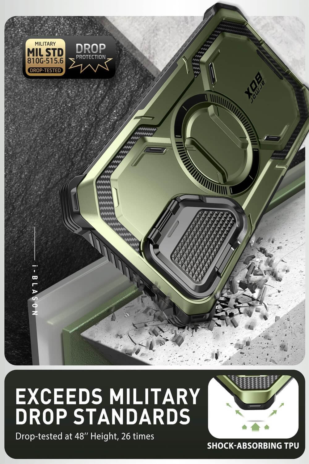 Supcase Samsung Galaxy S24 Plus - Armorbox MagSafe - Σκληρή Θήκη με Προστασία Οθόνης / Καμερών και Stand - Green