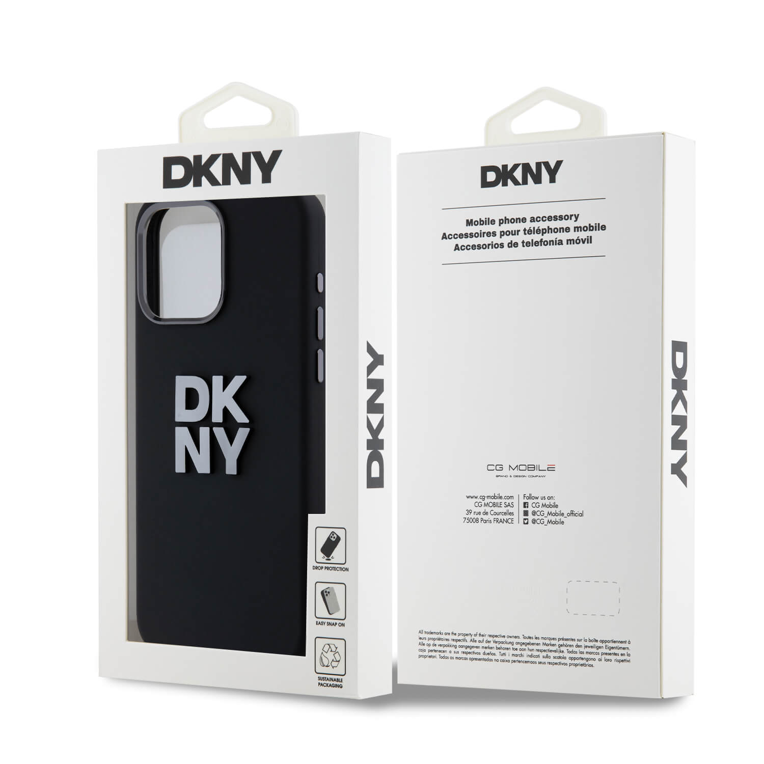 DKNY iPhone 15 Pro Max - Liquid Silicone Metal Logo - Σκληρή Θήκη με Πλαίσιο Σιλικόνης - Black