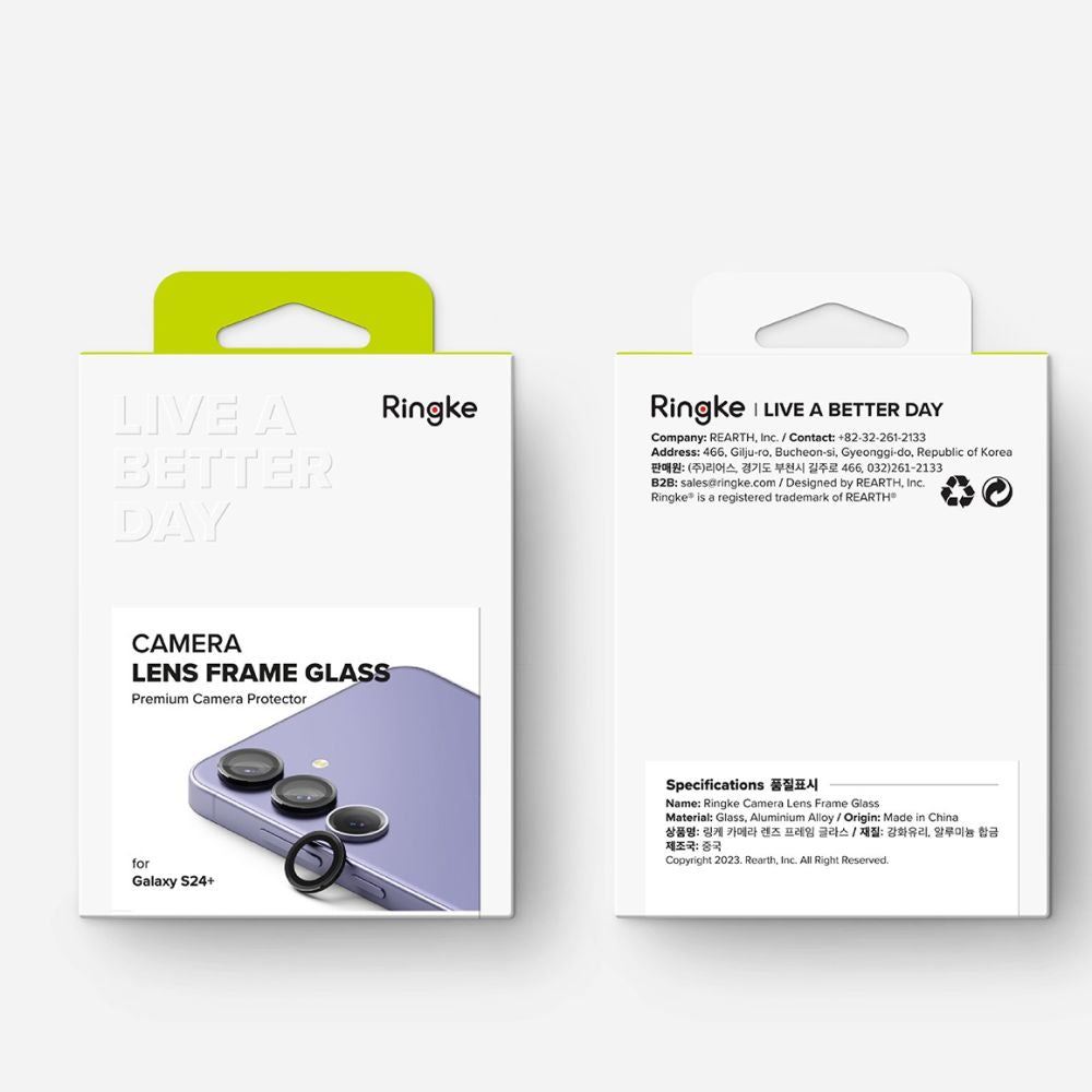 Ringke Samsung Galaxy S24+ Lens Frame Glass Αντιχαρακτικό Γυαλί για την Κάμερα - Black