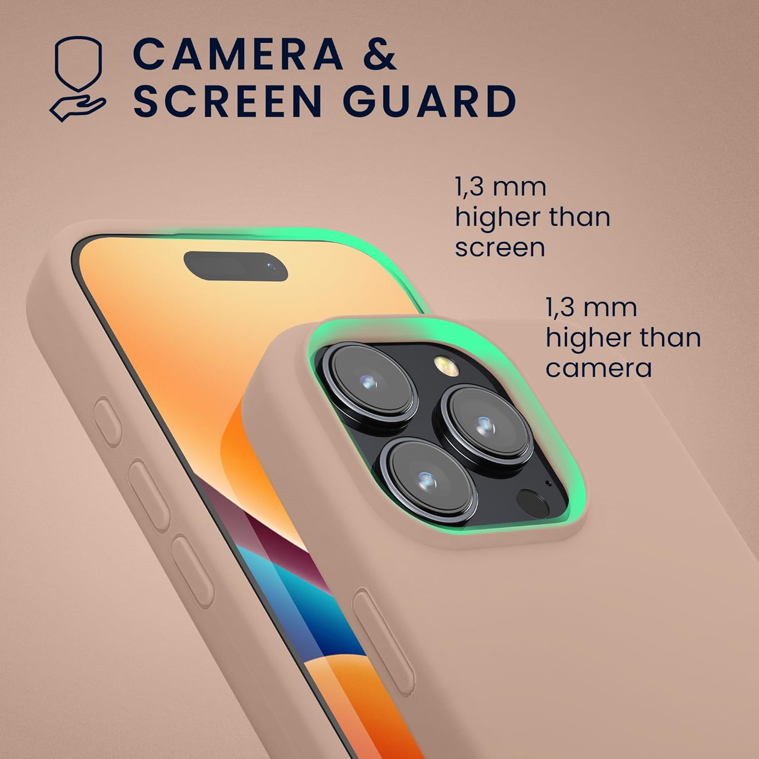 KW iPhone 16 Pro Θήκη Σιλικόνης Rubberized TPU - Coconut Swirl