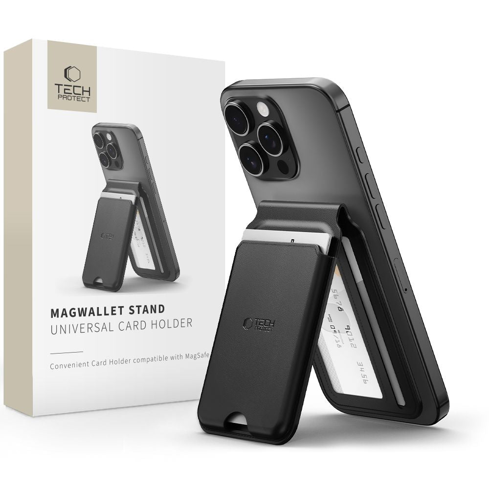 Tech-Protect MagWallet Stand MagSafe - Universal Μαγνητική Θήκη Καρτών / Σταντ - Black
