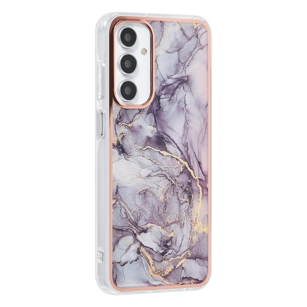 Tuniq Samsung Galaxy A25 5G - Σκληρή Θήκη με Πλαίσιο Σιλικόνης - Σχέδιο Μάρμαρο - Σκούρο Γκρί