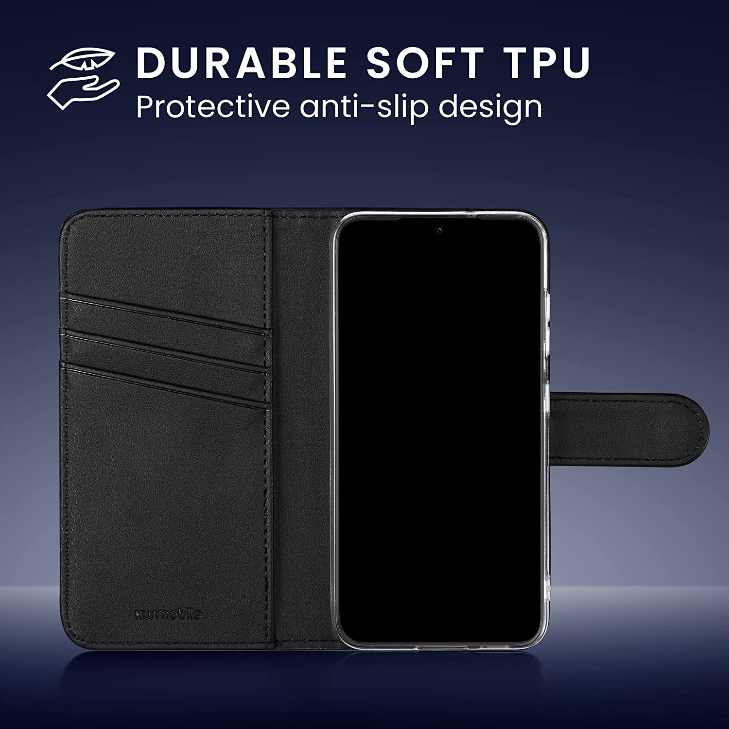 KW Samsung Galaxy S23 Θήκη Πορτοφόλι Stand - Black - 60453.01