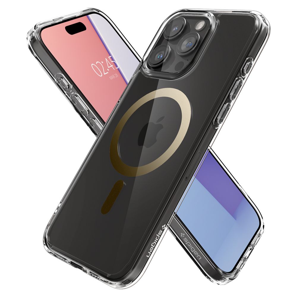 Spigen iPhone 15 Pro Max Ultra Hybrid Mag Σκληρή Θήκη με Πλαίσιο Σιλικόνης Και MagSafe - Gold