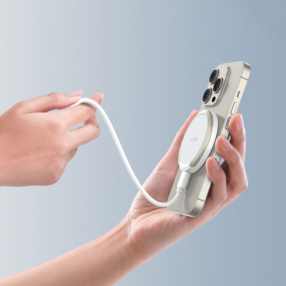 Tech-Protect QI15W-A33 15W Ασύρματος Φορτιστής MagSafe - White