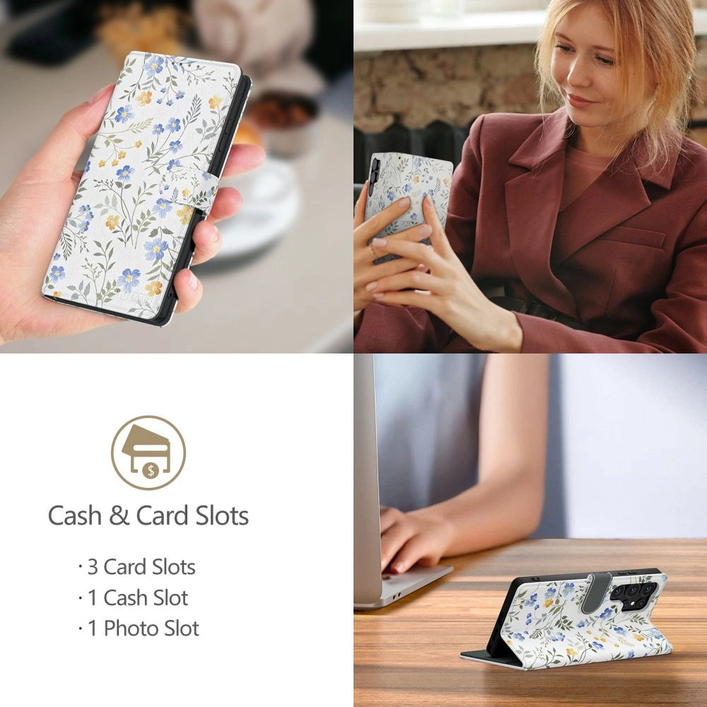 Tech - Protect Samsung Galaxy A56 5G Θήκη Πορτοφόλι Stand από Δερματίνη - Spring Flowers