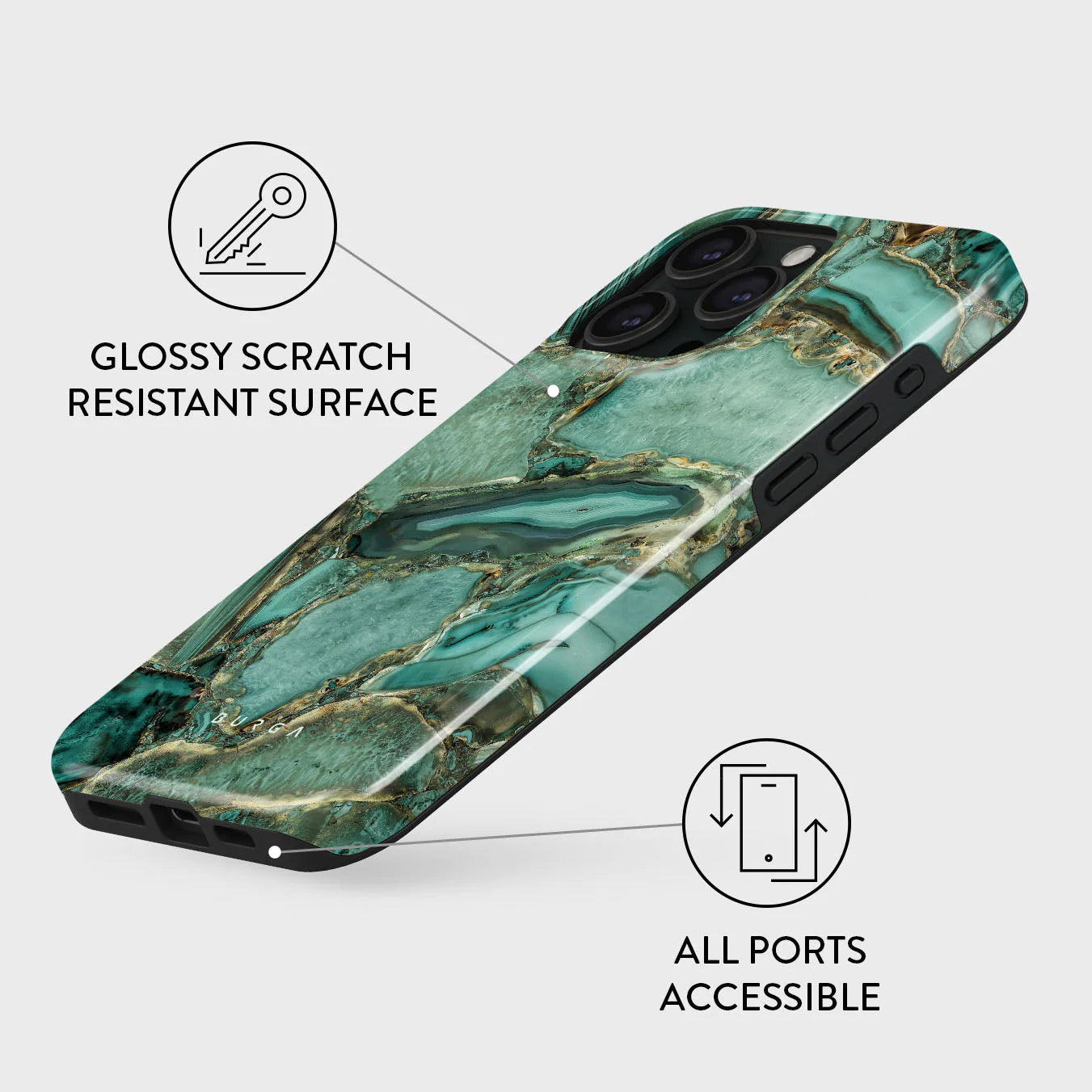 Burga iPhone 15 Pro Fashion Tough MagSafe Σκληρή Θήκη με MagSafe - Ubud Jungle